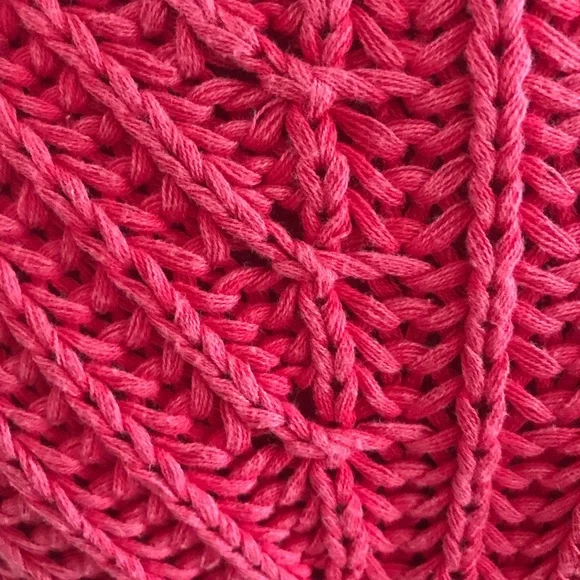 Free People Textured Knit Sweetheart Sweater in Pink Size Medium - Picture 8 of 9